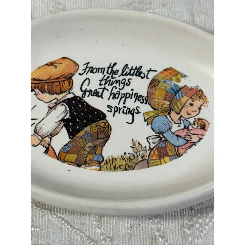 Vintage McCoy Pottery Spoon Rest 282 L USA Happiness Springs Ceramic 1970s 1980s